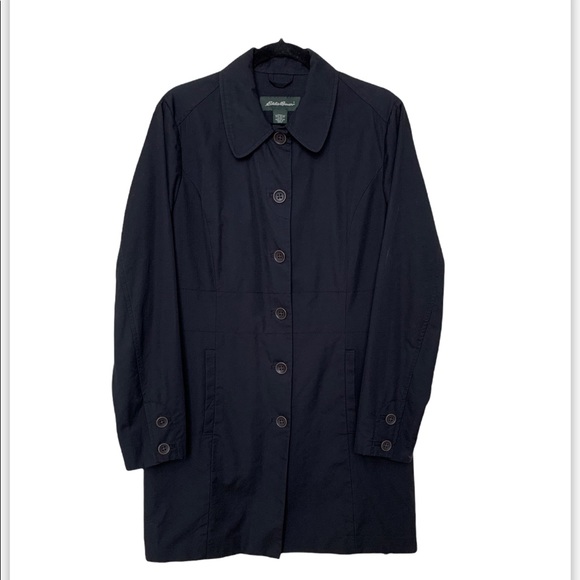 Eddie Bauer - Black Trench Coat - Picture 1 of 4